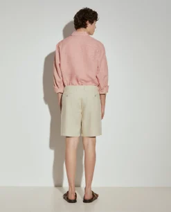 Bermudas 100% linho com bolsos|LION OF PORCHES Cheap