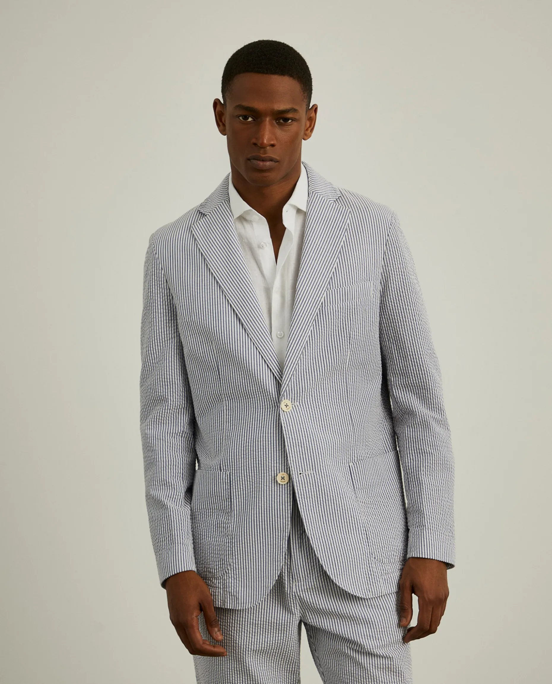 Blazer de riscas slim fit|LION OF PORCHES Discount