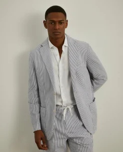 Blazer de riscas slim fit|LION OF PORCHES Discount