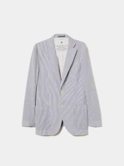 Blazer de riscas slim fit|LION OF PORCHES Discount