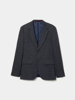 Blazer slim fit em algodão e lã|LION OF PORCHES Outlet