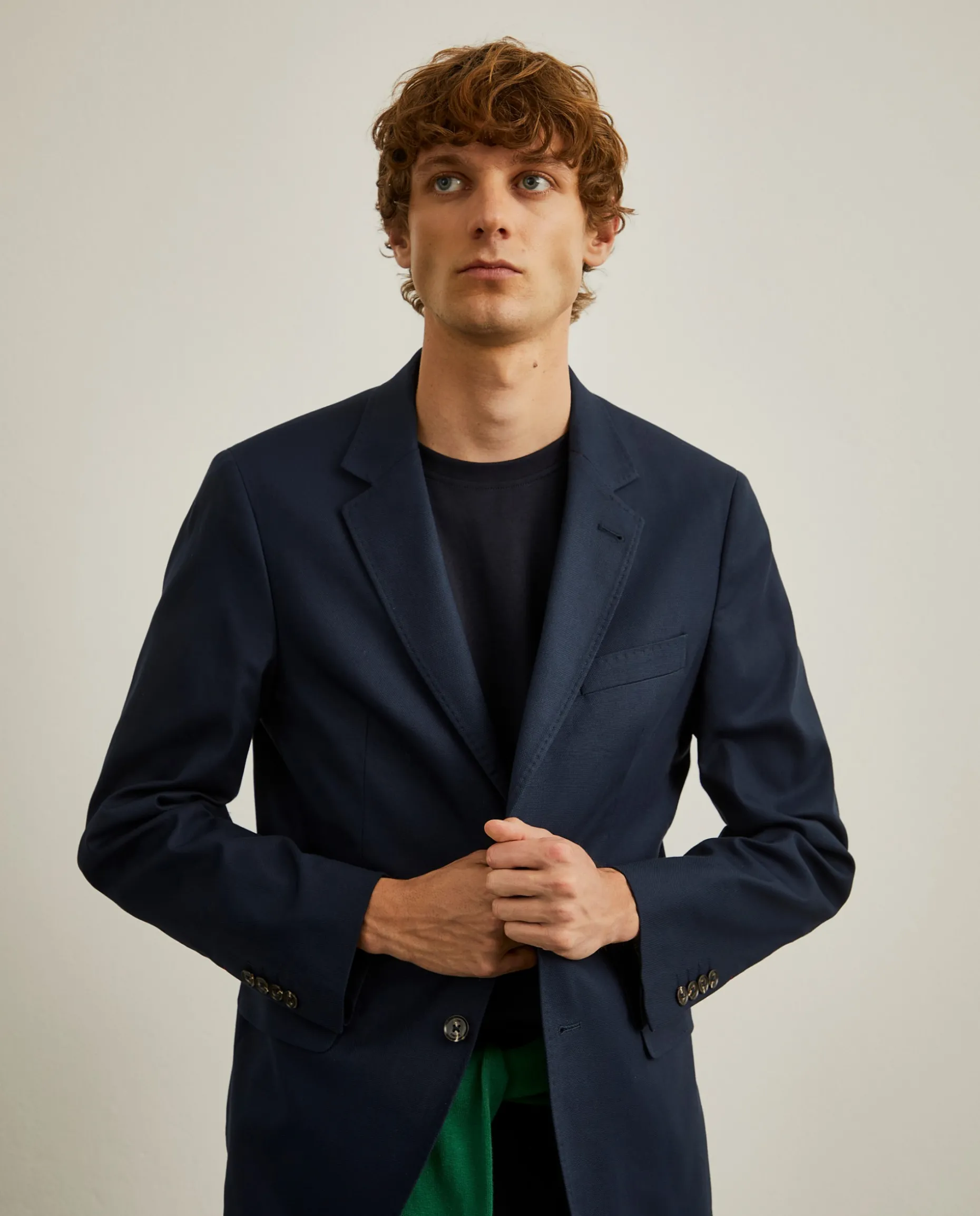 Blazer slim fit em algodão e lã|LION OF PORCHES Online