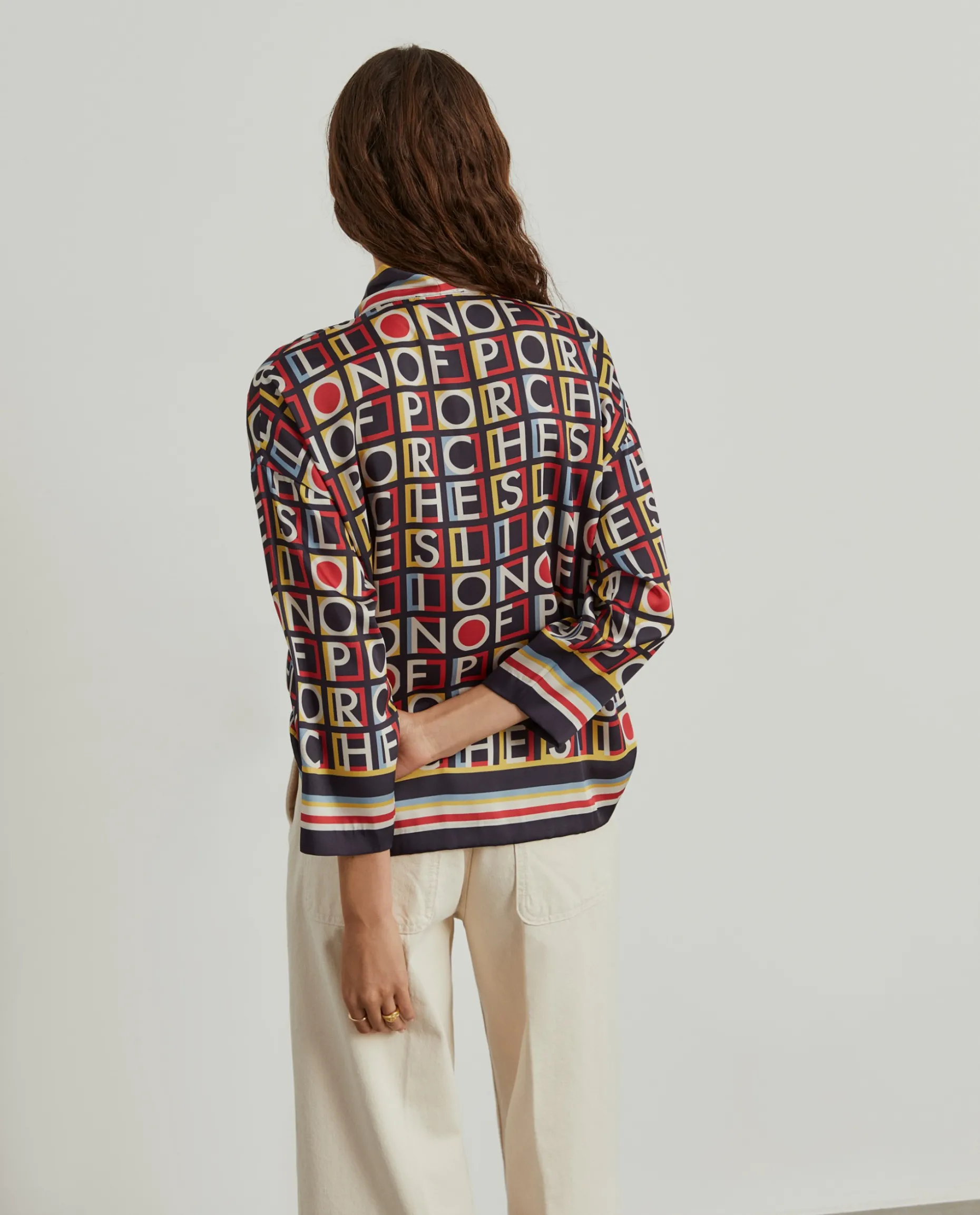 Blusa com estampado e laçada|LION OF PORCHES Sale