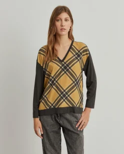 Blusa com estampado xadrez|LION OF PORCHES Cheap