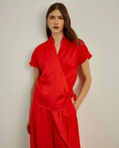 Blusa com trespasse e franzido|LION OF PORCHES Discount