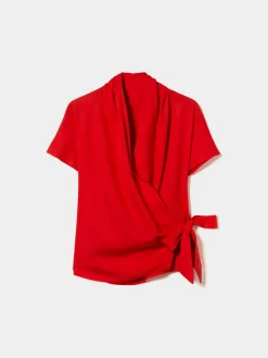 Blusa com trespasse e franzido|LION OF PORCHES Discount