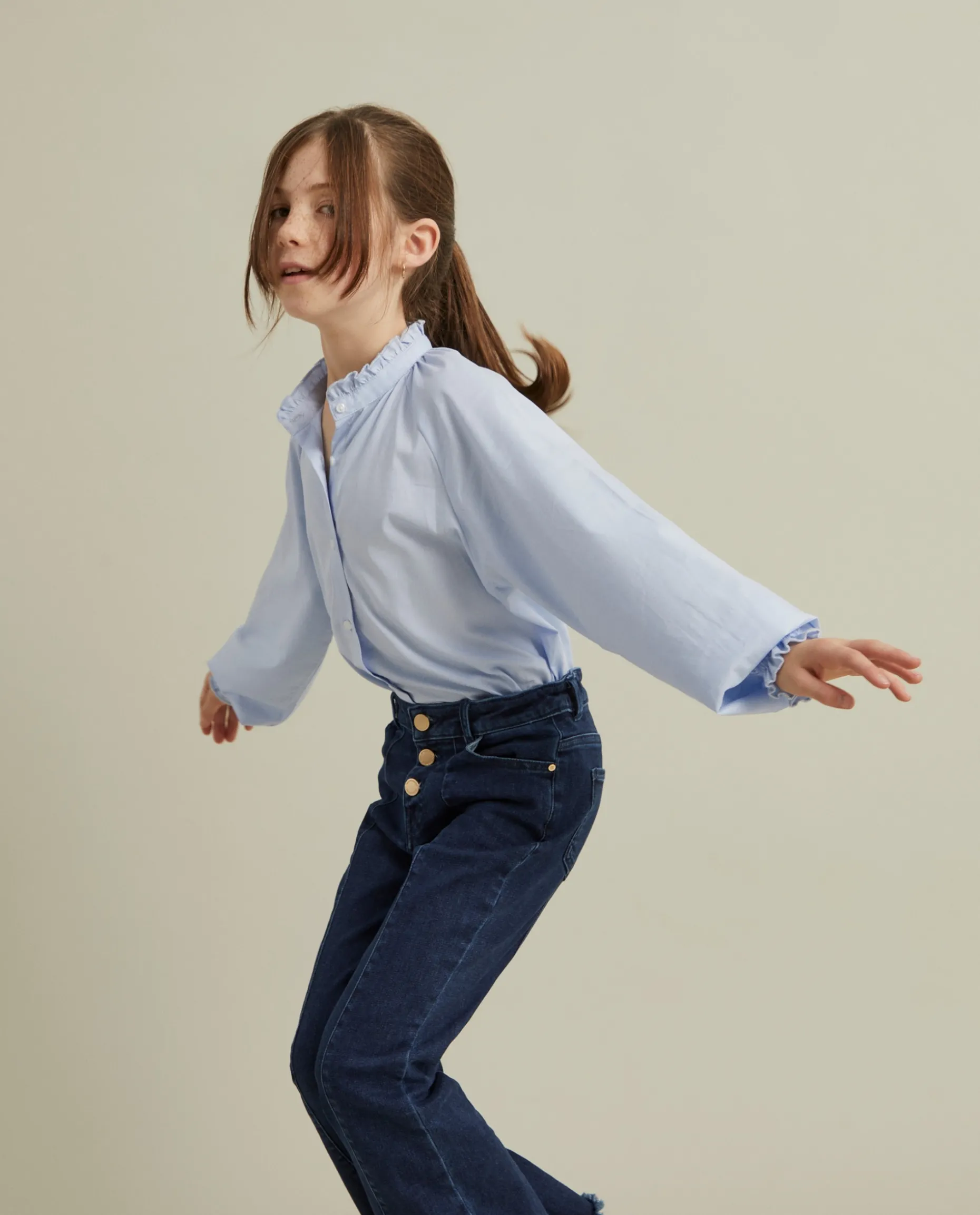 Blusa de algodão com folhos|LION OF PORCHES Sale