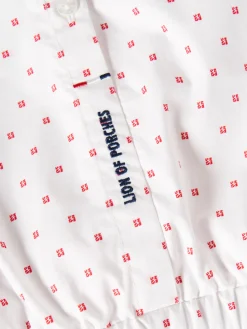 Blusa de algodão com micropadrão leões|LION OF PORCHES Best Sale