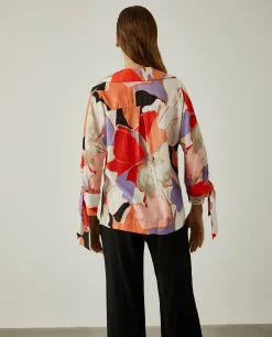 Blusa de algodão com padrão abstrato|LION OF PORCHES Shop