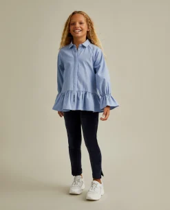 Blusa de manga comprida com folhos|LION OF PORCHES Store