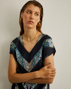 Blusa de manga curta com estampado|LION OF PORCHES New