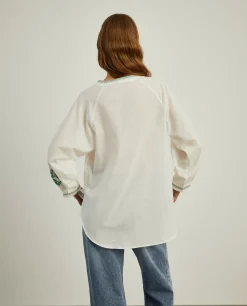 Blusa decote em V com bordado|LION OF PORCHES New