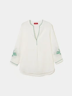 Blusa decote em V com bordado|LION OF PORCHES New