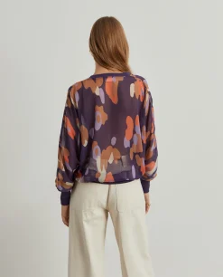 Blusa fluida estampada semi-transparente|LION OF PORCHES Best