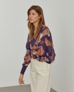 Blusa fluida estampada semi-transparente|LION OF PORCHES Best