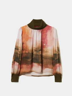 Blusa fluida gola alta|LION OF PORCHES Flash Sale