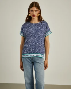 Blusa polka dots de manga curta|LION OF PORCHES Store