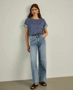 Blusa polka dots de manga curta|LION OF PORCHES Store