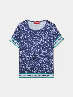 Blusa polka dots de manga curta|LION OF PORCHES Store