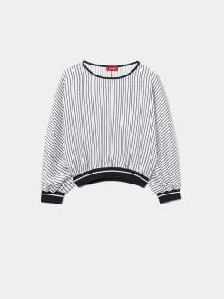Blusa às riscas manga morcego|LION OF PORCHES Outlet