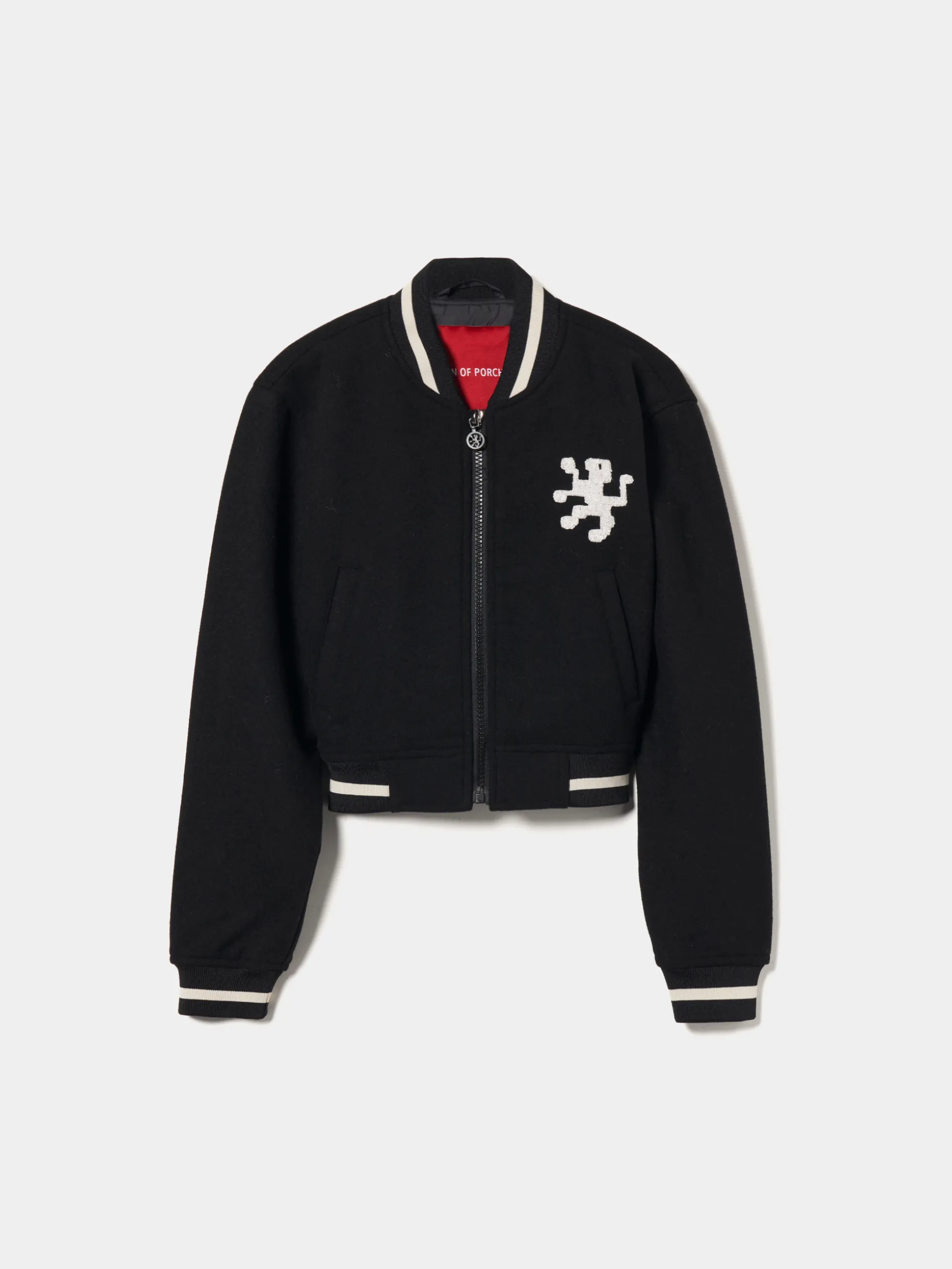 Blusão bomber com leão no peito|LION OF PORCHES Best Sale