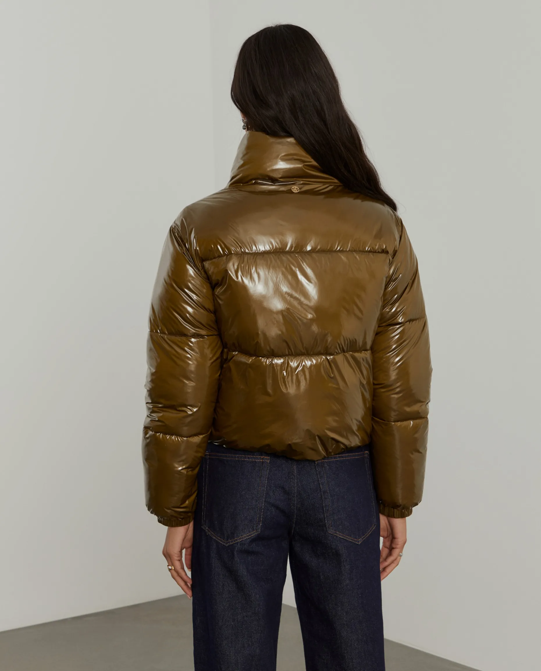 Blusão curto acolchoado brilhante|LION OF PORCHES Flash Sale