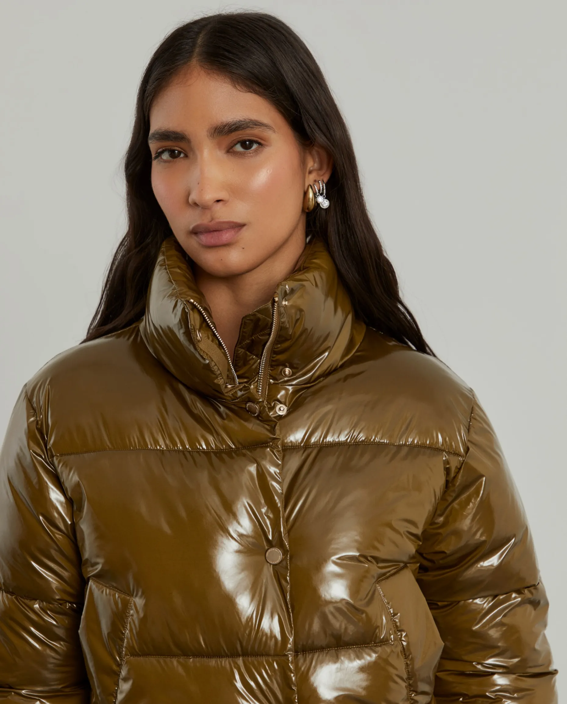 Blusão curto acolchoado brilhante|LION OF PORCHES Flash Sale