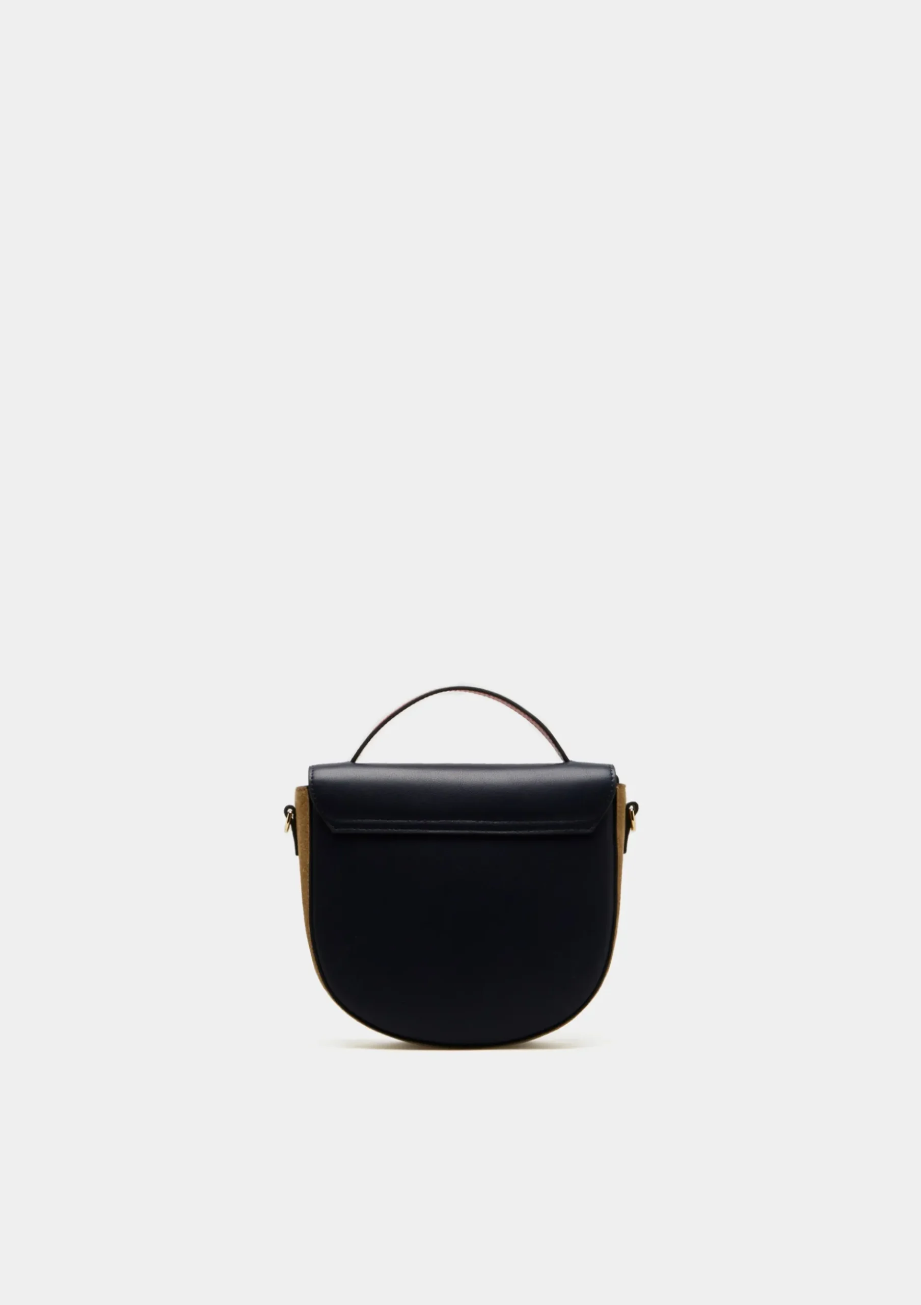 Bolsa semicircular em camurça e pele|LION OF PORCHES Outlet
