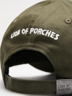 Boné de algodão com pala curva|LION OF PORCHES Online