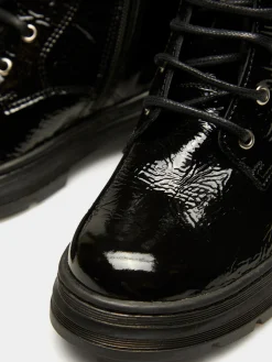 Botas de verniz com cordões|LION OF PORCHES Store