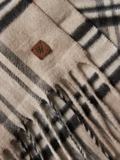Cachecol xadrez com franjas|LION OF PORCHES Flash Sale