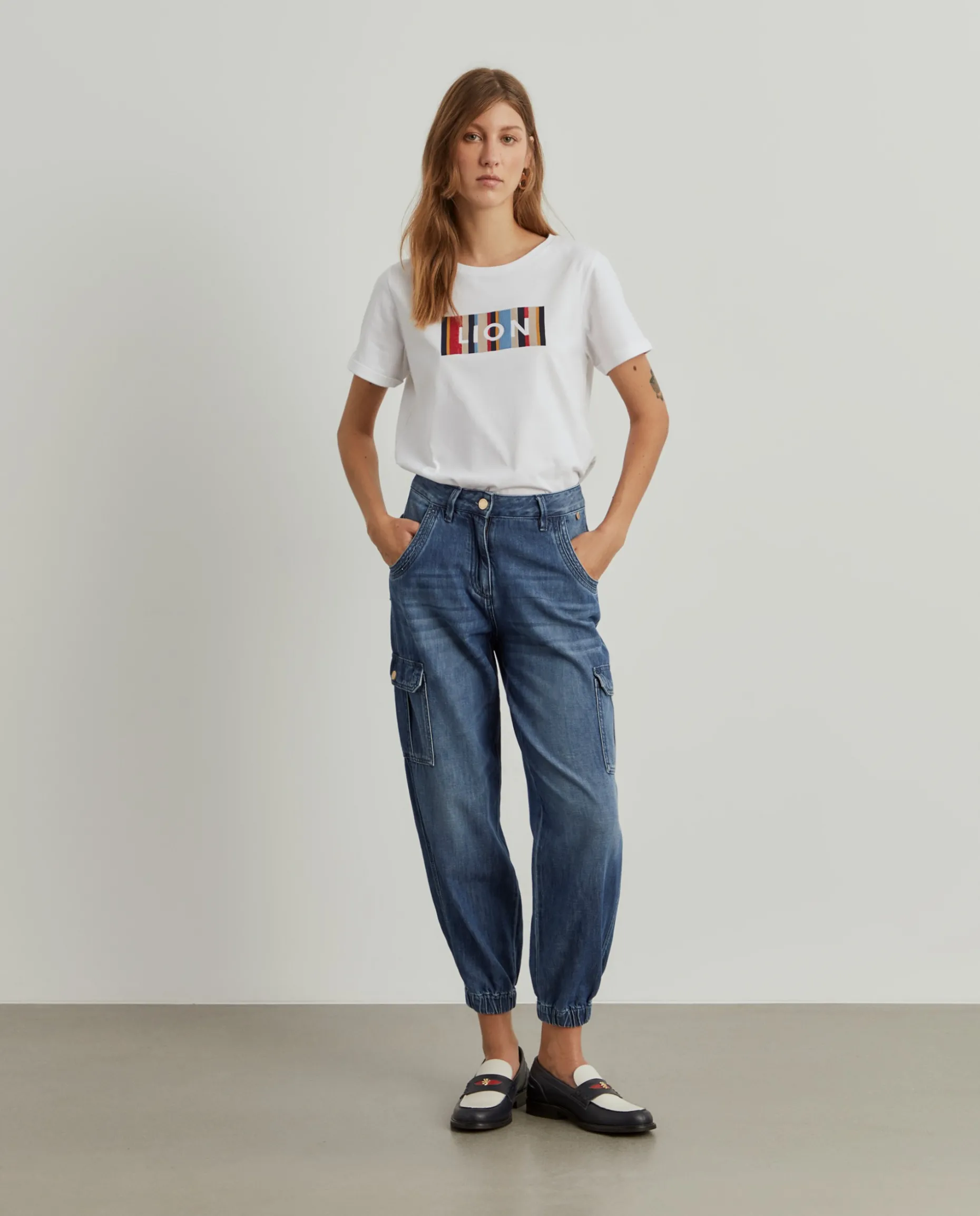 Calças cargo denim|LION OF PORCHES New