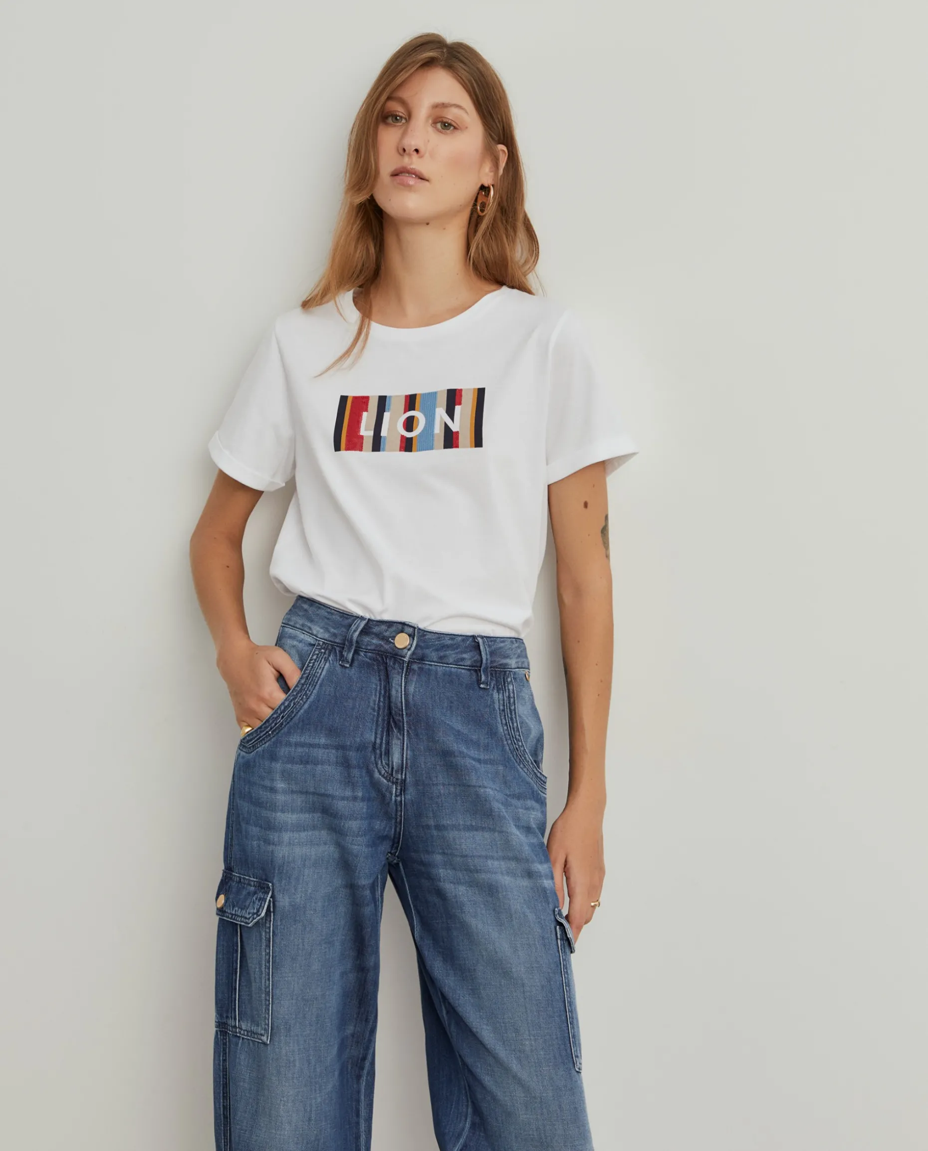 Calças cargo denim|LION OF PORCHES New