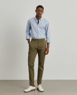 Calças cargo em sarja slim fit|LION OF PORCHES Store
