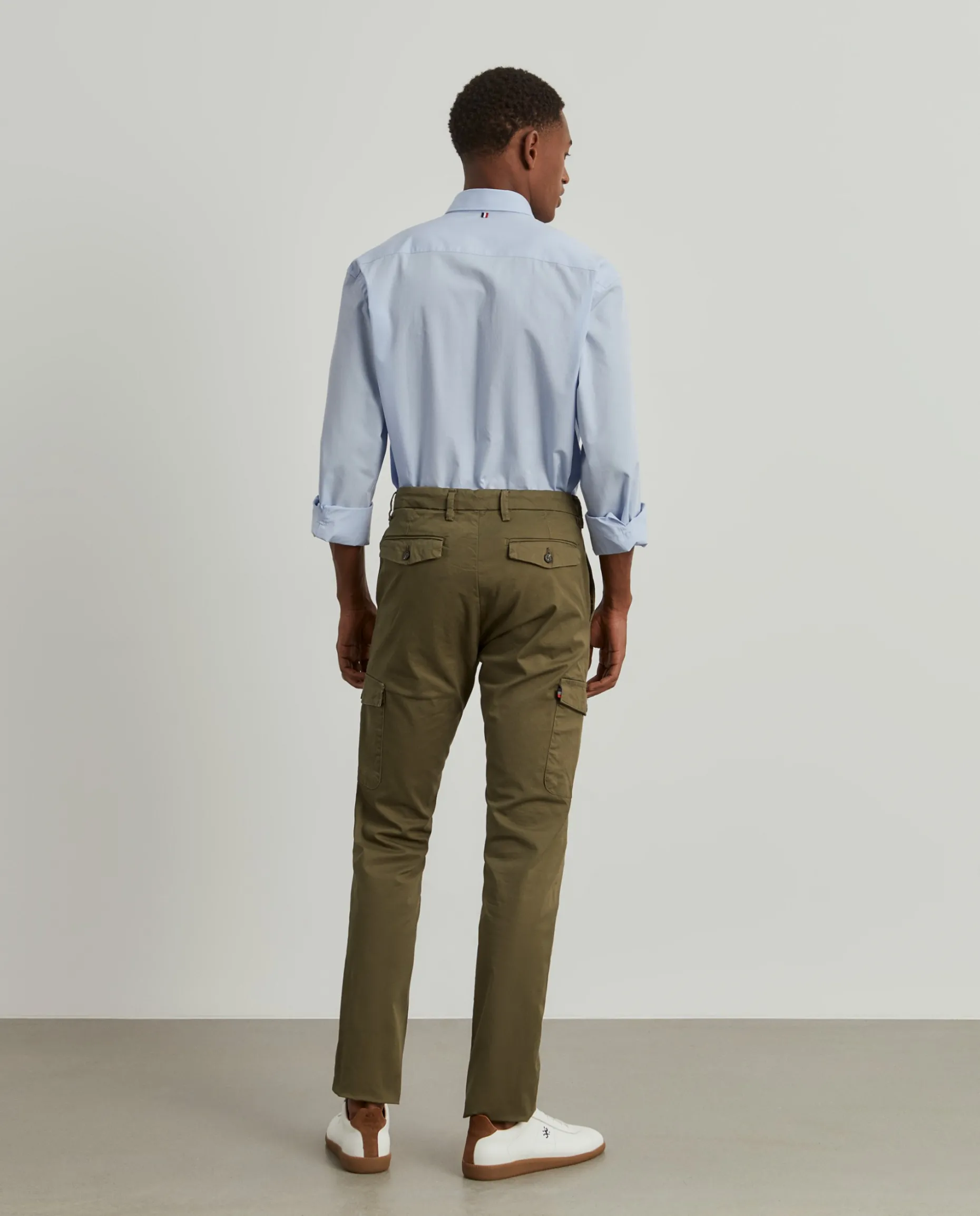 Calças cargo em sarja slim fit|LION OF PORCHES Store