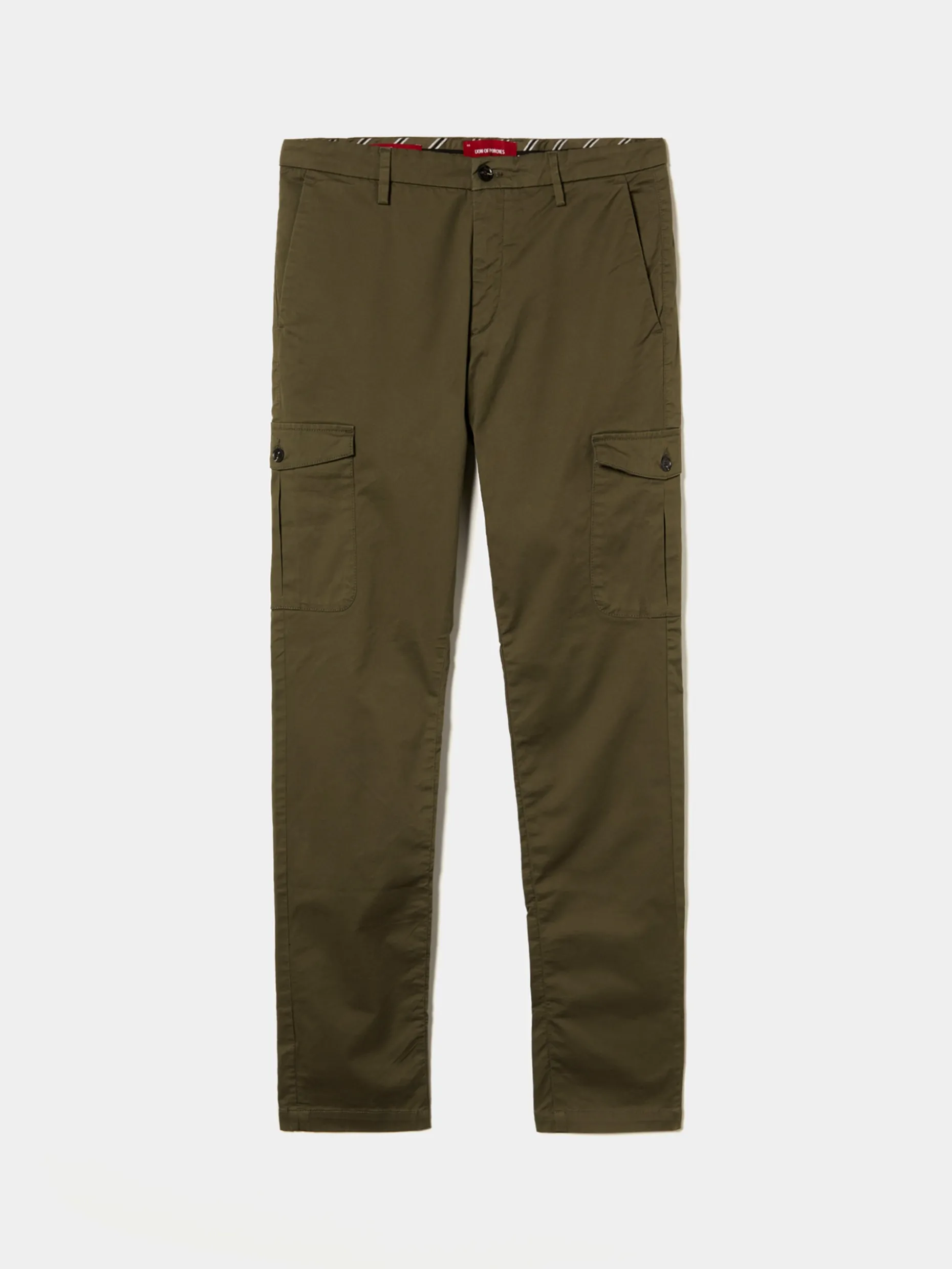 Calças cargo em sarja slim fit|LION OF PORCHES Store