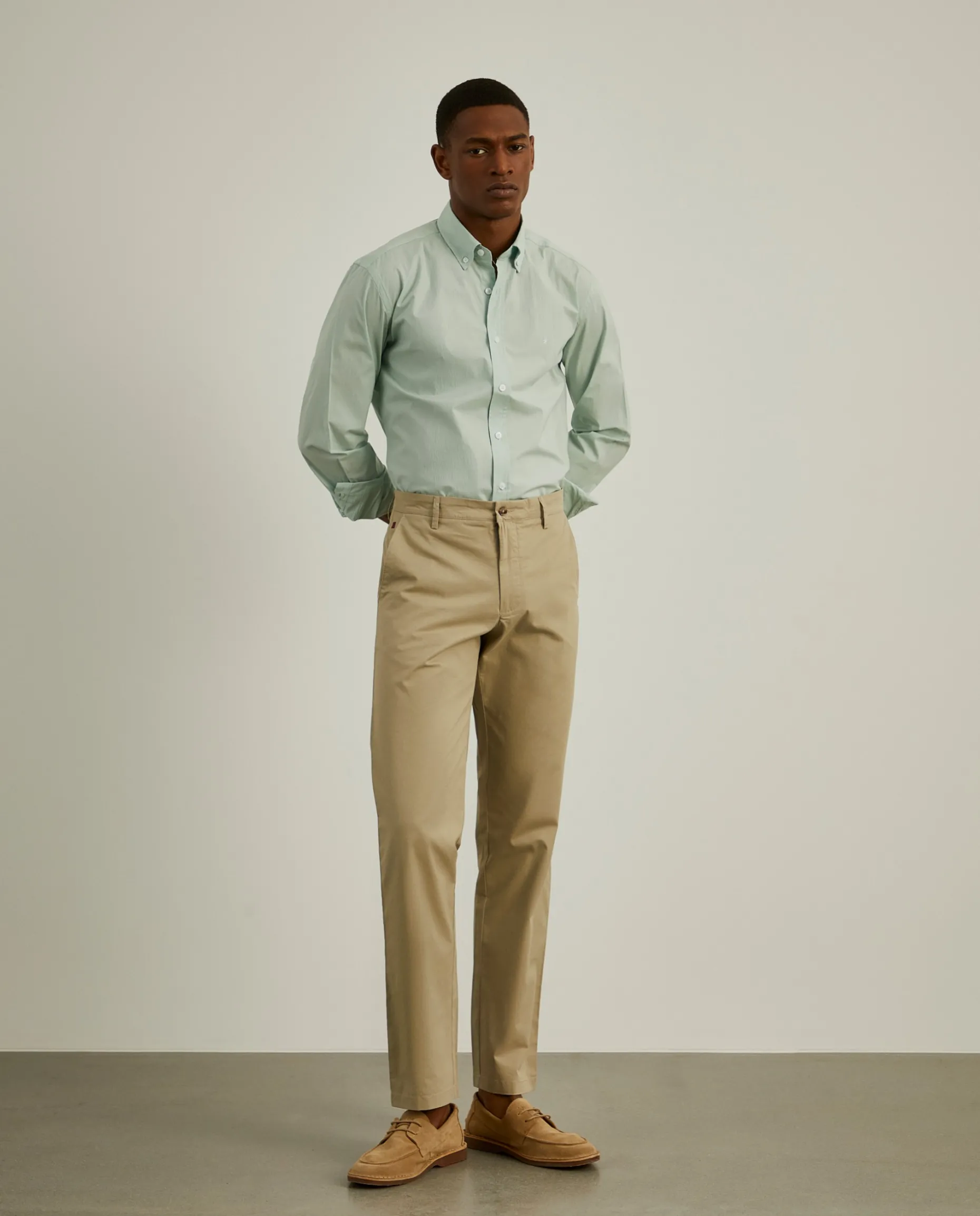 Calças chino regular fit|LION OF PORCHES Outlet