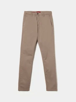 Calças chino regular fit com pregas|LION OF PORCHES Best Sale