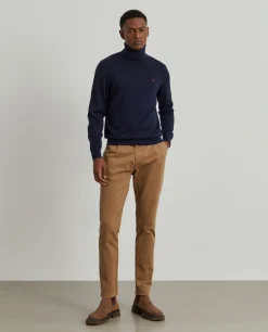 Calças chino regular fit com pregas|LION OF PORCHES Clearance