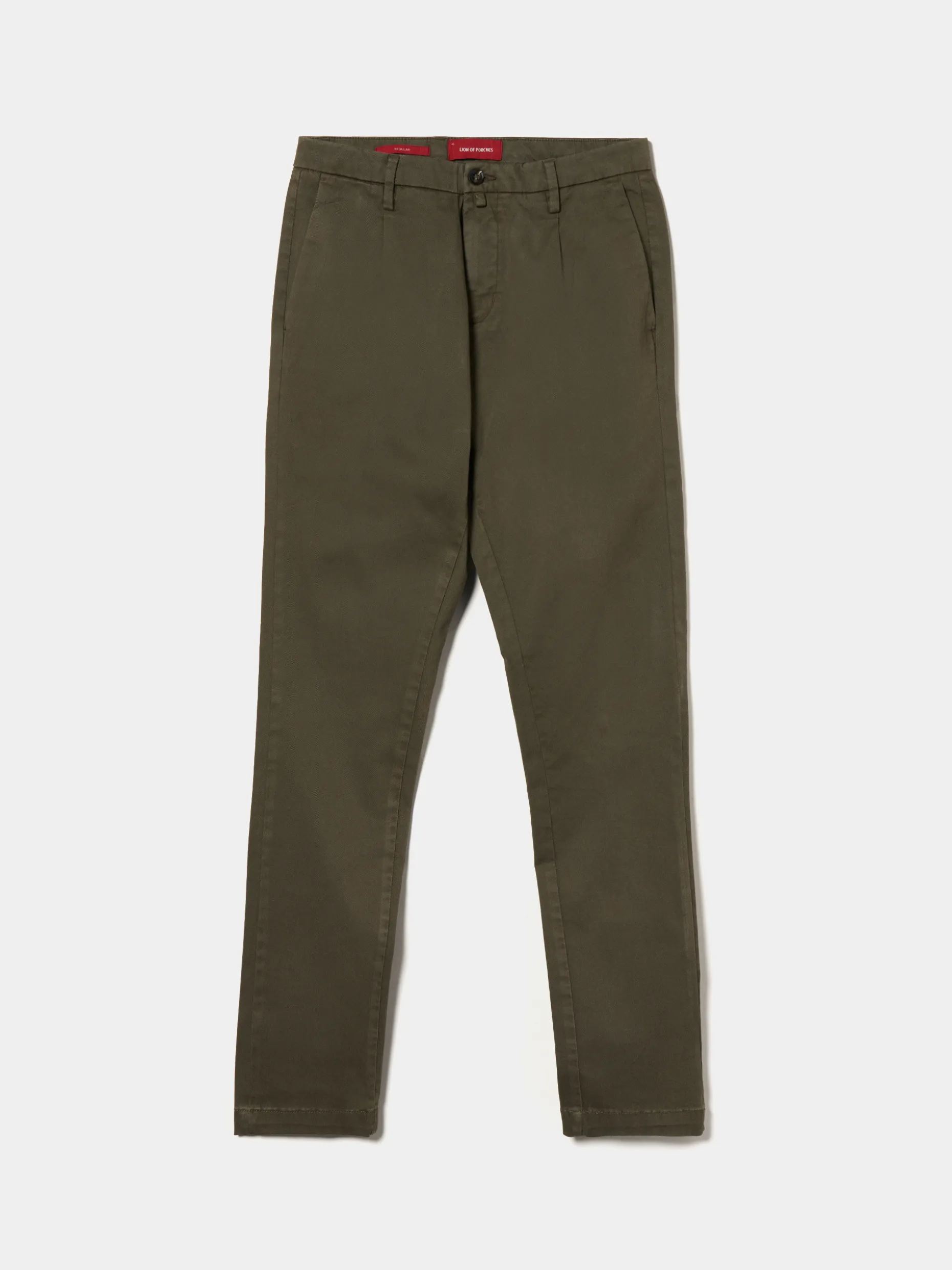 Calças chino regular fit com pregas|LION OF PORCHES Hot