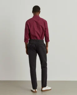 Calças chino regular fit com pregas|LION OF PORCHES Online