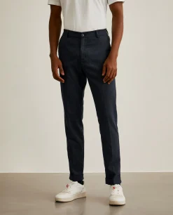 Calças chino regular fit com micro padrão|LION OF PORCHES Flash Sale