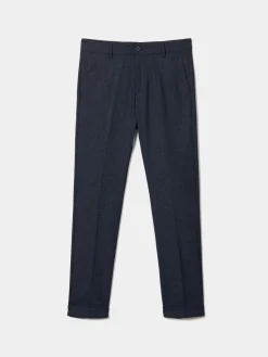 Calças chino regular fit com micro padrão|LION OF PORCHES Flash Sale