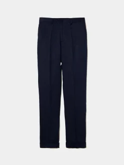 Calças chino regular fit em linho|LION OF PORCHES Flash Sale