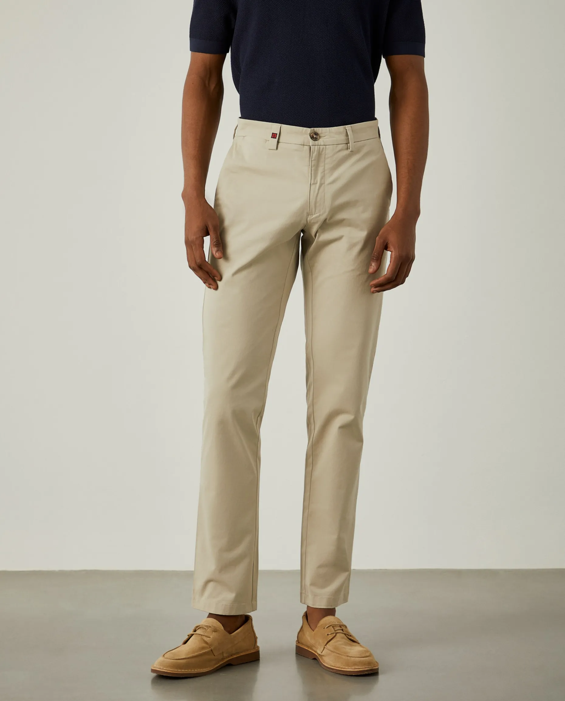 Calças chino slim fit|LION OF PORCHES Best Sale