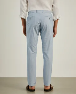 Calças chino slim fit padrão de riscas|LION OF PORCHES Best Sale