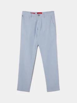 Calças chino slim fit padrão de riscas|LION OF PORCHES Best Sale