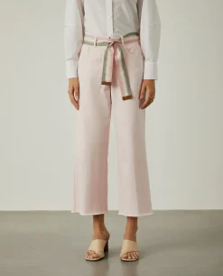 Calças culotte com cinto|LION OF PORCHES Fashion