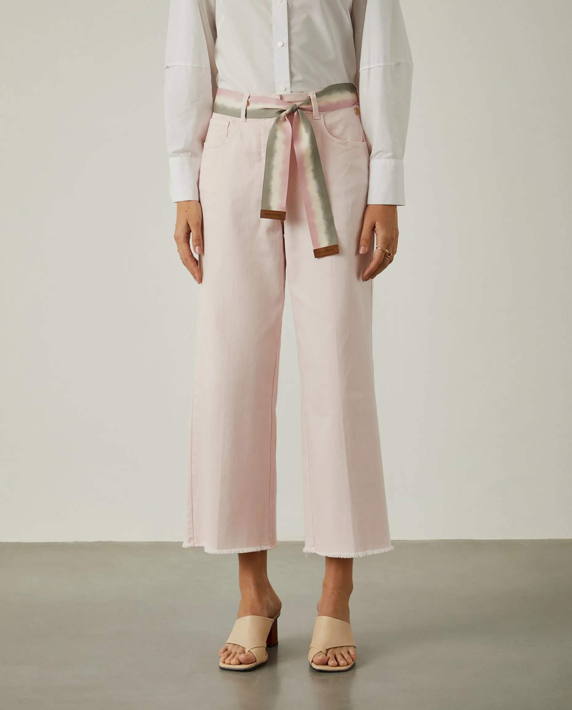 Calças culotte com cinto|LION OF PORCHES Fashion