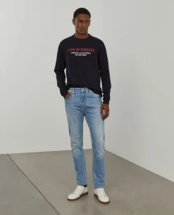 Calças de ganga slim fit de cinco bolsos|LION OF PORCHES Clearance